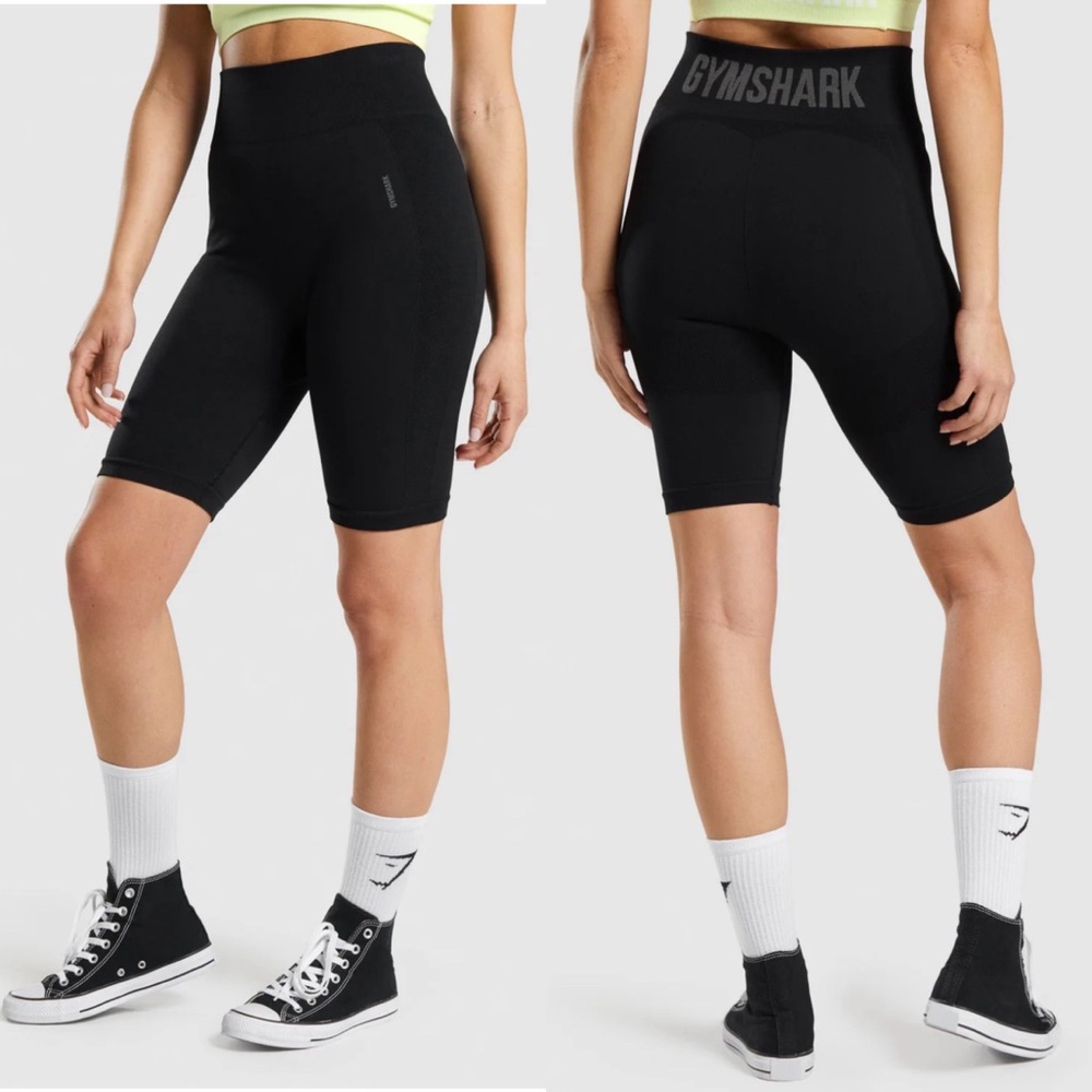 Gymshark Flex Cycling Bike Shorts Black Size Medium - Picture 1 of 5